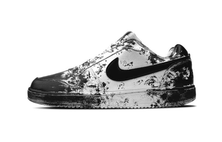 Nike Nike EBERNON Low top Skateboard Shoes Men's Black White