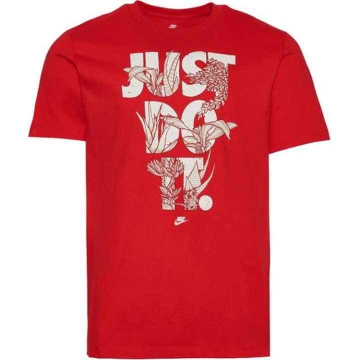 Nike Nike T Shirts Men's Red Crew Neck Moderate Straight Fit