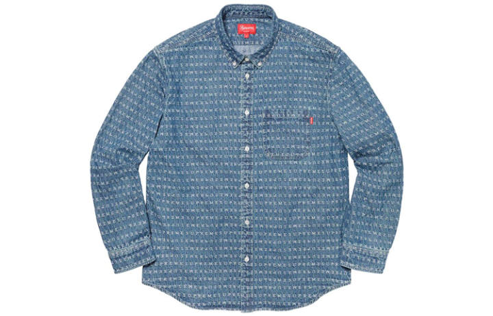 Supreme Supreme Jacquard Logos Denim Shirt