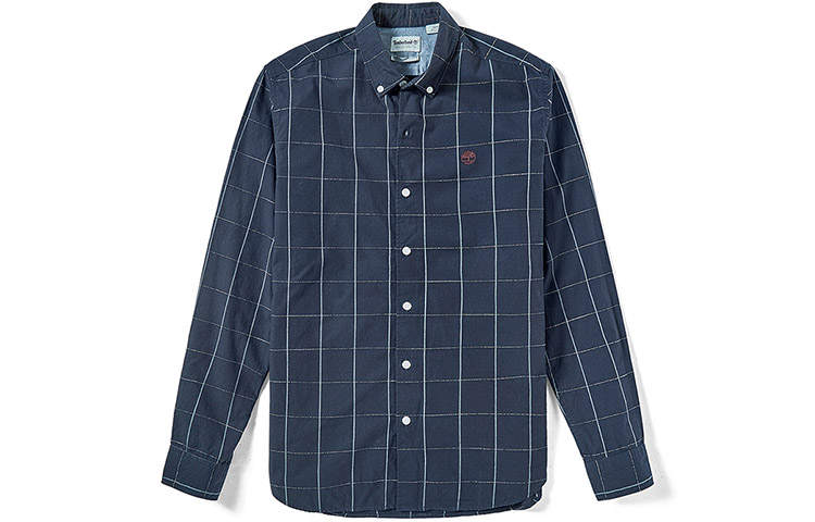 Timberland Shirts Men's Dark Sapphire Polo Collar Moderate Shirt