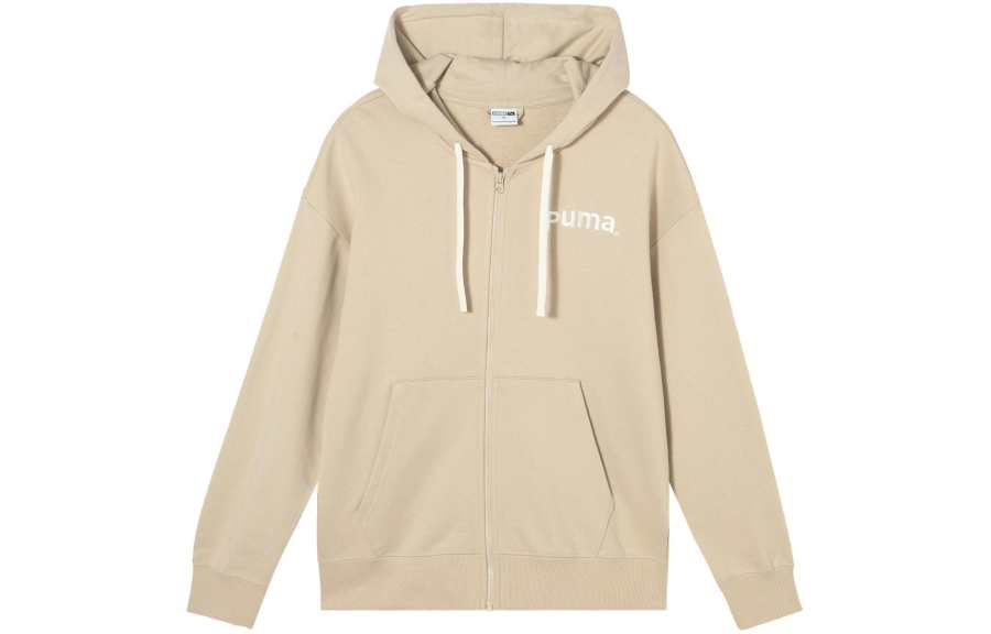 PUMA Sports Life Collection TEAM FZ HOODIE TR Sweatshirt Unisex Ecru