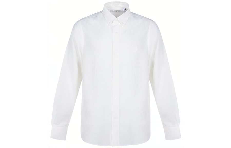 KENZO Shirts Men's White Pointed Collar Moderate Shirt