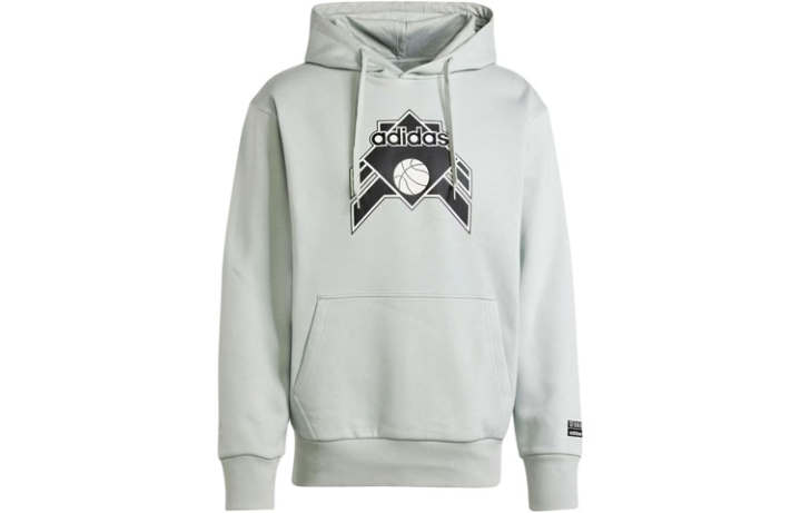 Adidas Adidas Graphic Hoodie Sweatshirt Men's Silver Gray
