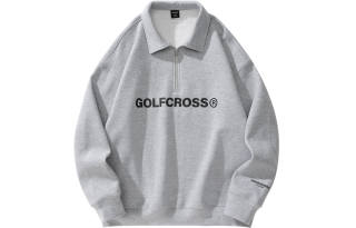 GOLFCROSS Sweatshirts Unisex Lapel Moderate Regular