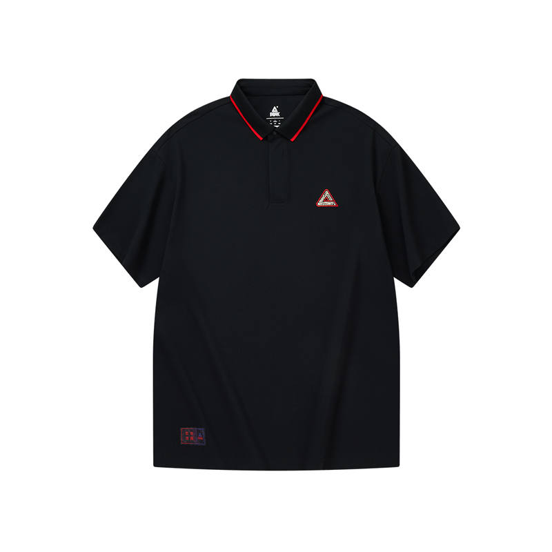 PEAK PEAK T Shirts Men's Black Polo Collar