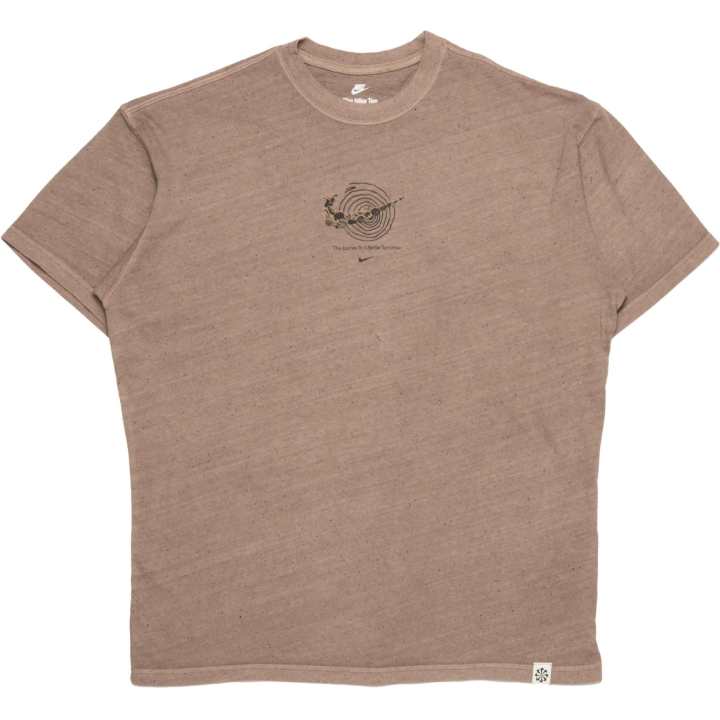 Nike Nike T Shirts Men's Olive Gray Crew Neck Moderate Straight Fit