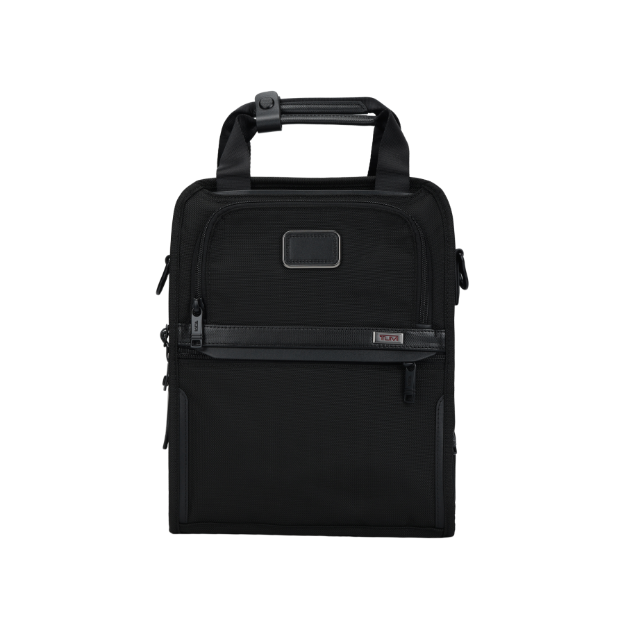 TUMI Alpha 3 Travel Fabric Tote Bag, Shopping Bag, Crossbody Bag, Handbag Medium Men's Black