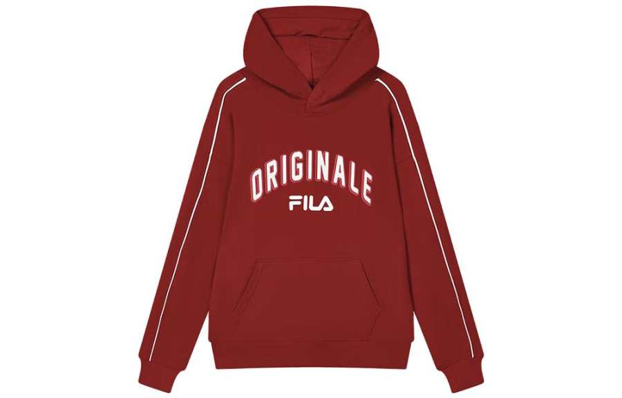 FILA Sweatshirts Men's Burgundy Hooded Moderate Regular