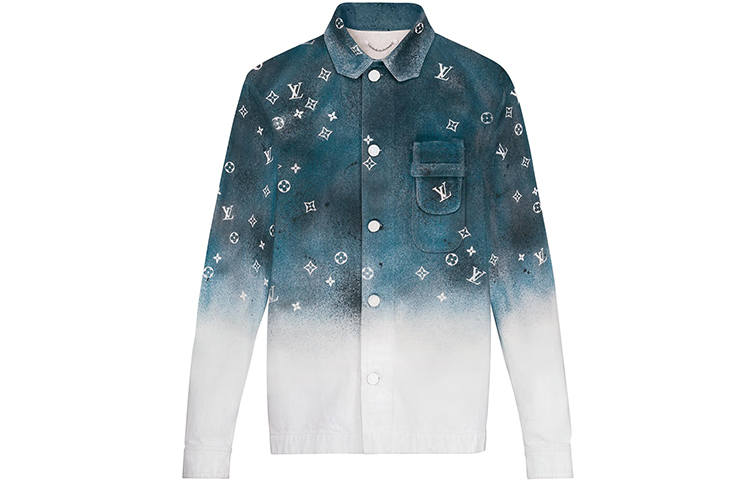 LOUIS VUITTON LOUIS VUITTON Shirt Unisex Blue White Gradient