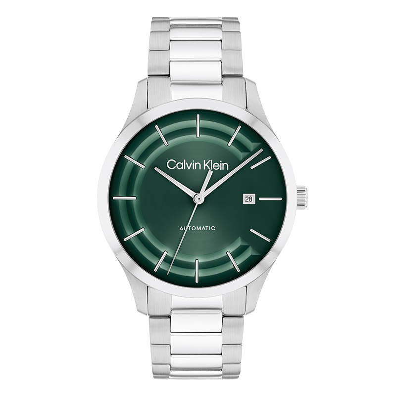 CALVIN KLEIN Knight Wrist Watches Automatic Mechanical Movement Steel Strap 40mm Green Dial Unisex 30m Waterproof