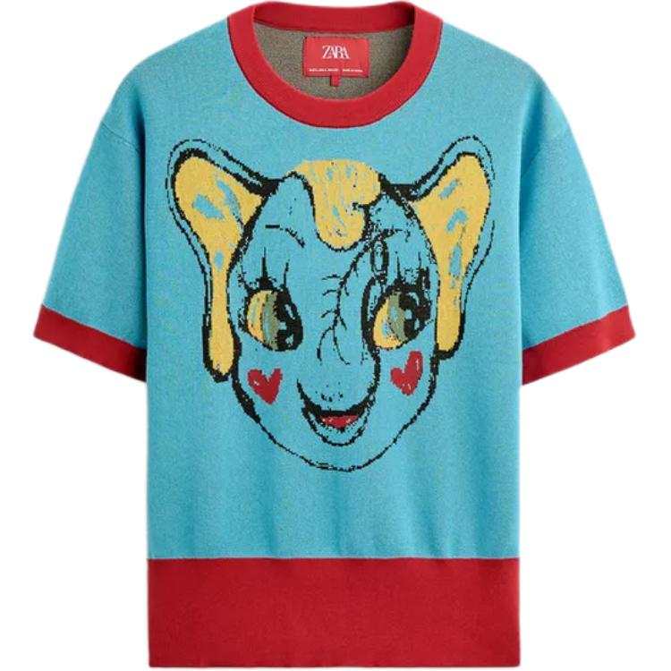 ZARA Harry Lambert FW24 T Shirt Unisex Blue