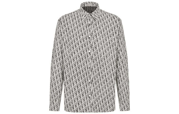 DIOR Quarterly New Products Shirts Men's Print Lapel Moderate Shirt
