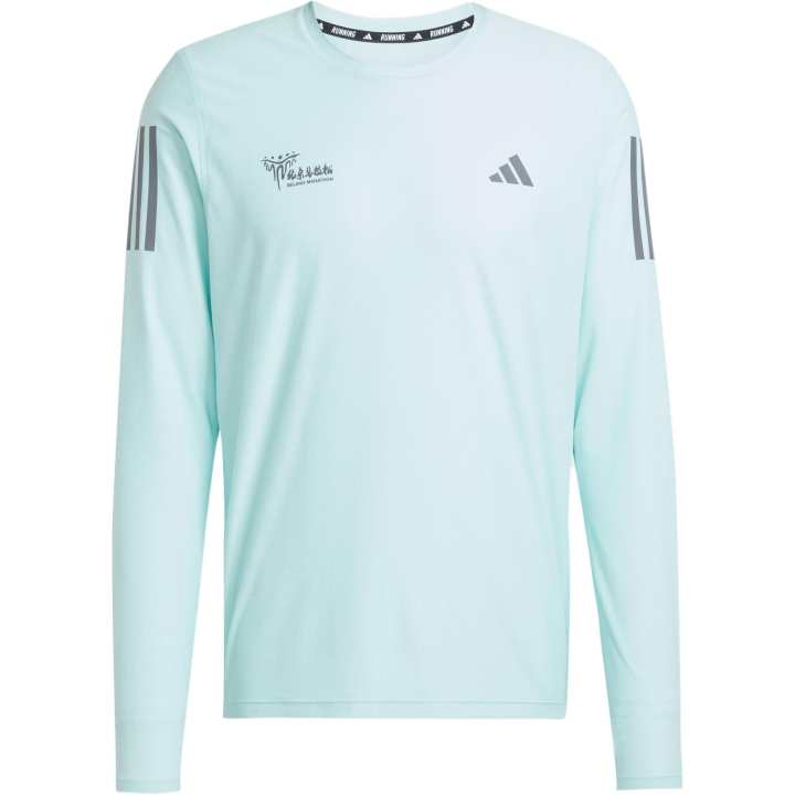 Adidas Adidas BJM LS M Running T Shirt Men's Blue/Pebble Silver Gray