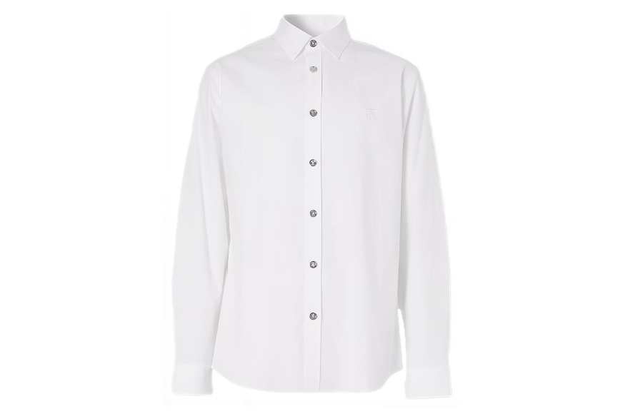 Burberry Shirts Men's White Pointed Collar Moderate Other