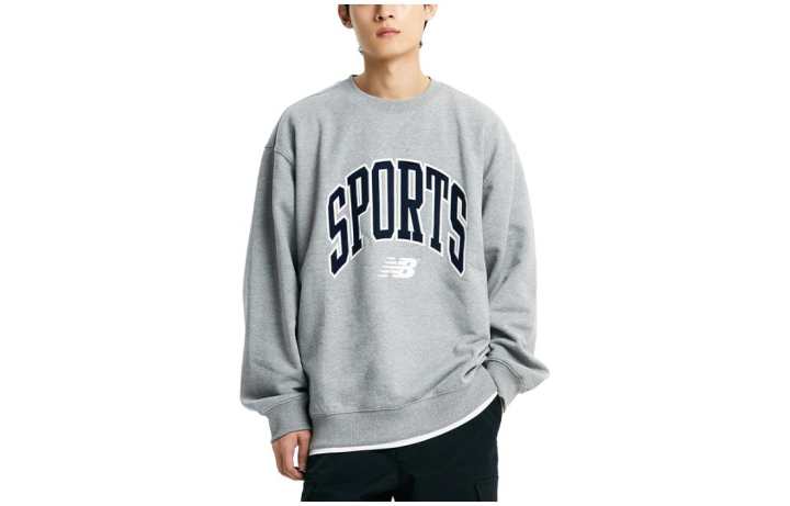 New Balance New Balance Sweatshirts Men's Gray Crew Neck Moderate Regular