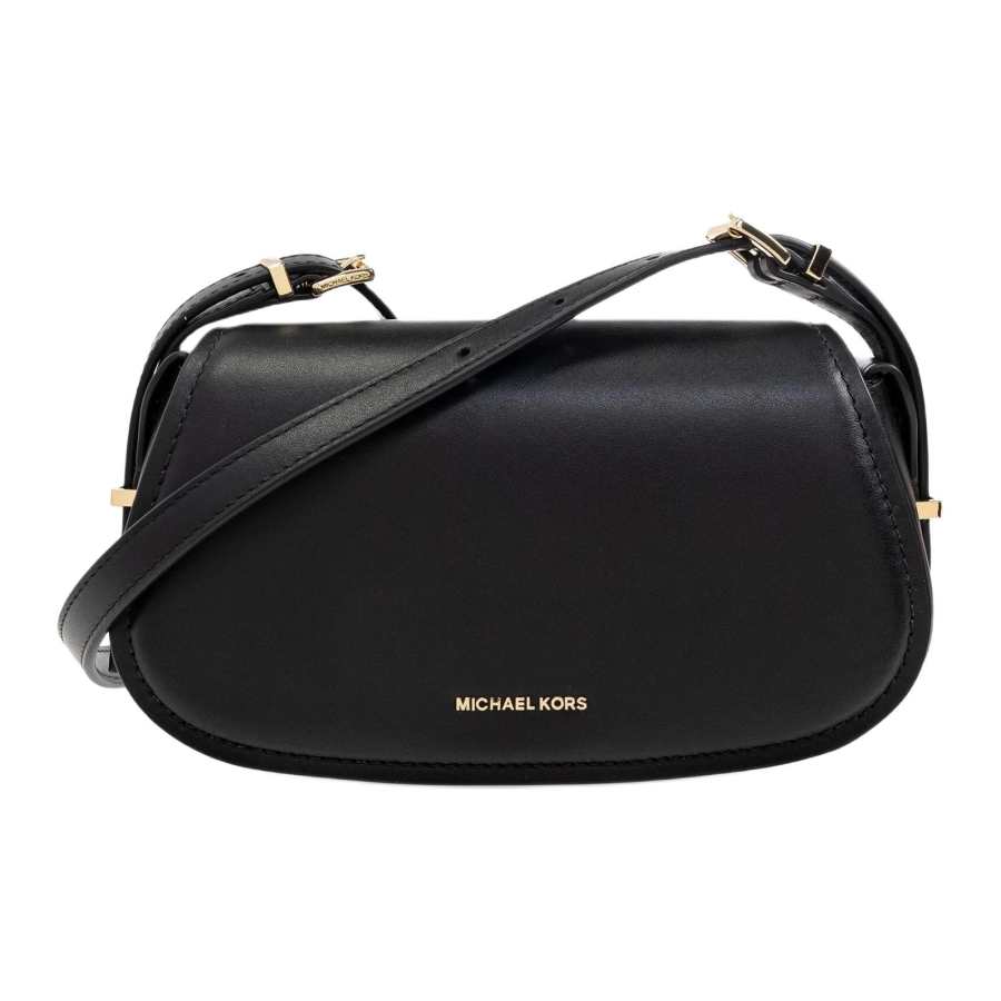 MICHAEL KORS Lydia Calfskin Shoulder Bag Small Women's Black