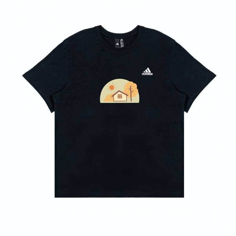 Adidas Adidas T Shirts Unisex Black Crew Neck Moderate