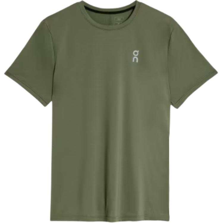 On On T Shirts Men's Green Crew Neck Moderate
