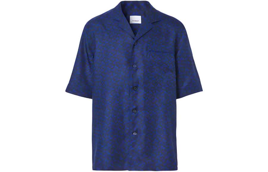 Burberry Tb Monogram Print Silk Shirt