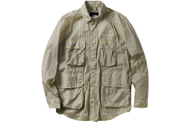 THE NORTH FACE Urban Exploration Shirts Men's Beige Pointed Collar Moderate Shirt