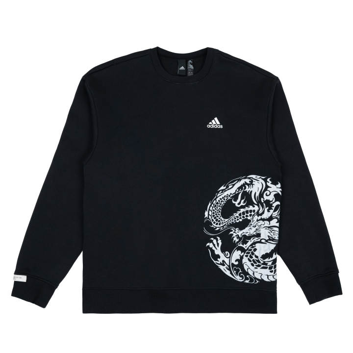 Adidas Adidas Sweatshirts Unisex Black Crew Neck Moderate Regular