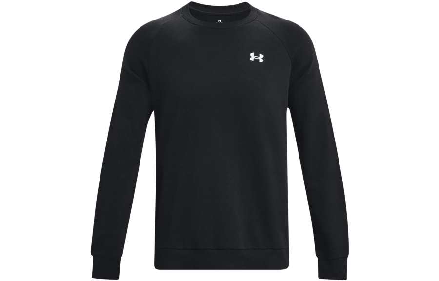 Under Armour Rival Fleece Sweatshirts Men's Black Crew Neck Thickened Regular