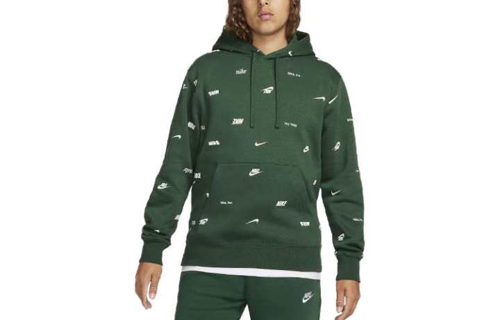 Nike Nike Sweatshirts Men's Green Hooded Moderate Regular