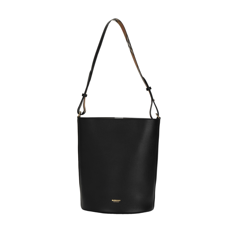 Burberry Grain Calfskin Bucket Bag, Shoulder Bag, Crossbody Bag, Handbag Medium Women's Black