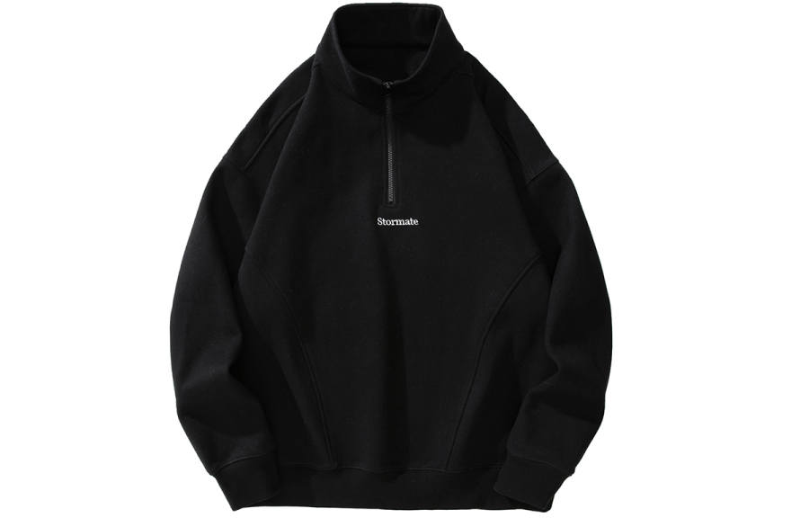 STORMATE Sweatshirts Unisex Stand Collar Moderate Regular