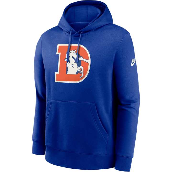 Nike Nike Denver Broncos Rewind Club Logo Men's Nike Nfl Pullover Hoodie