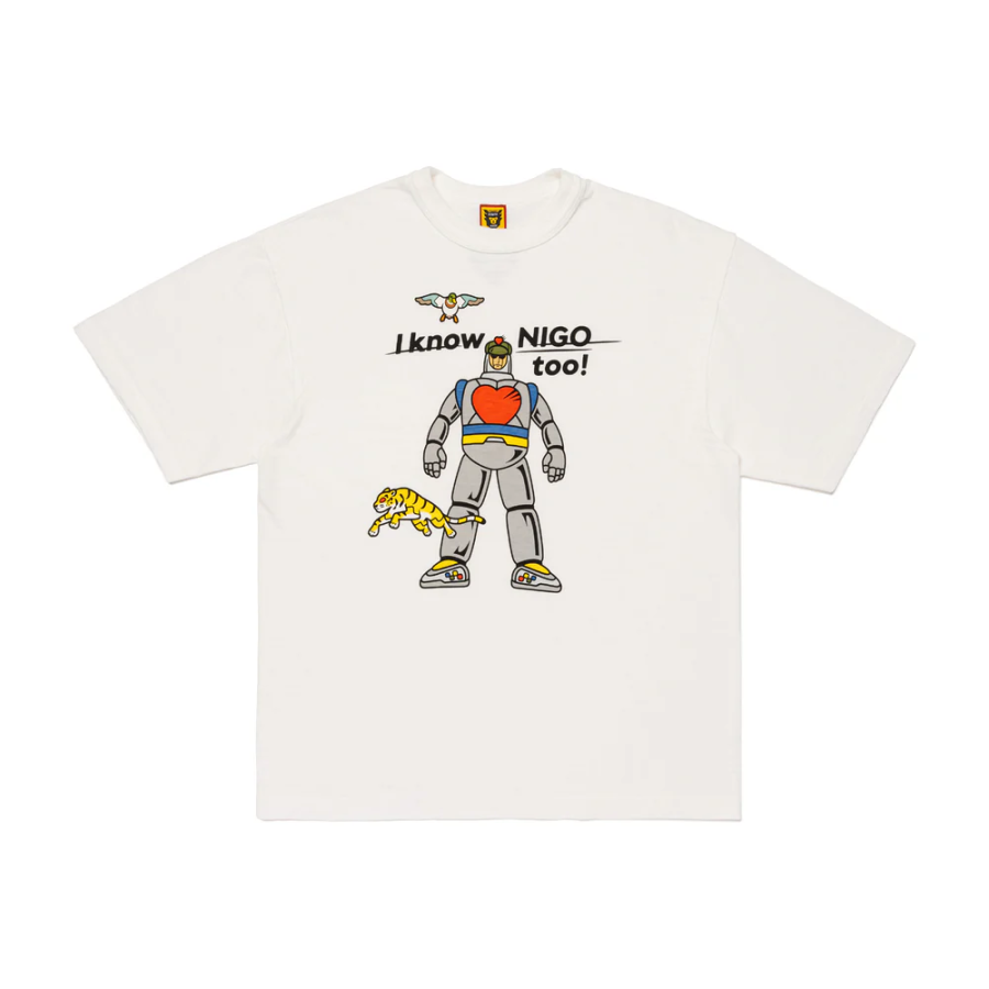 HUMAN MADE I KNOW NIGO TOO T Shirts Unisex Crew Neck Moderate Straight Fit