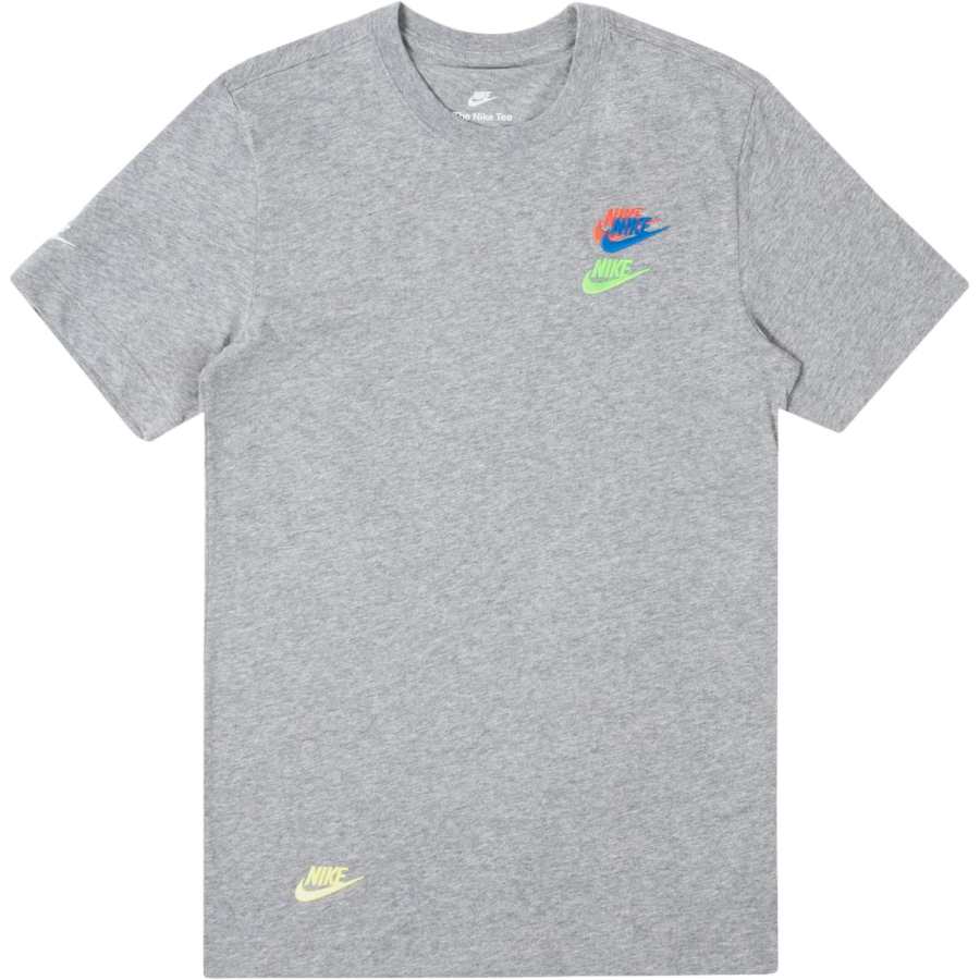 Nike Nike T Shirts Men's Gray Crew Neck Moderate Straight Fit