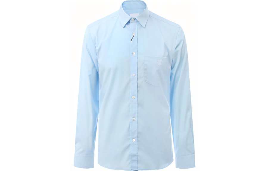 Burberry Shirts Men's Blue Lapel Moderate Other