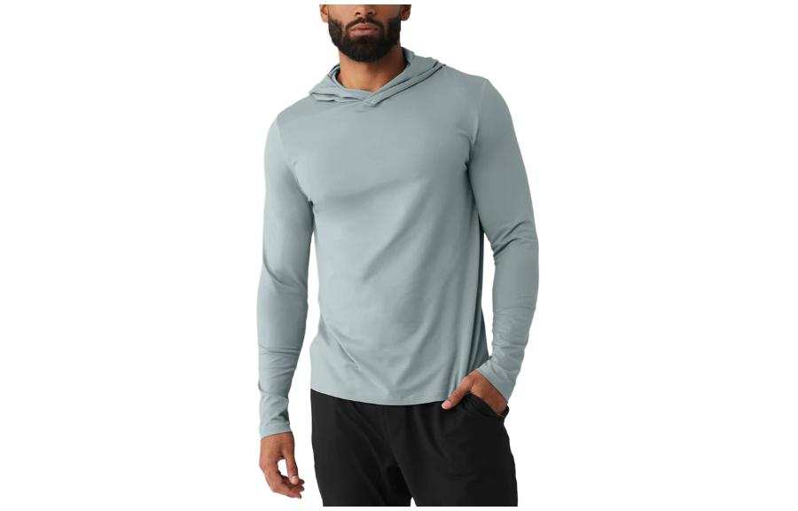 Alo Yoga Conquer REFORM LONG SLEEVE With HOOD Sweatshirt Men's