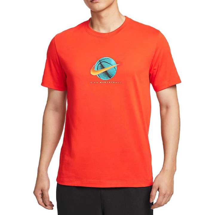 Nike Nike T Shirts Men's Orange Crew Neck Moderate