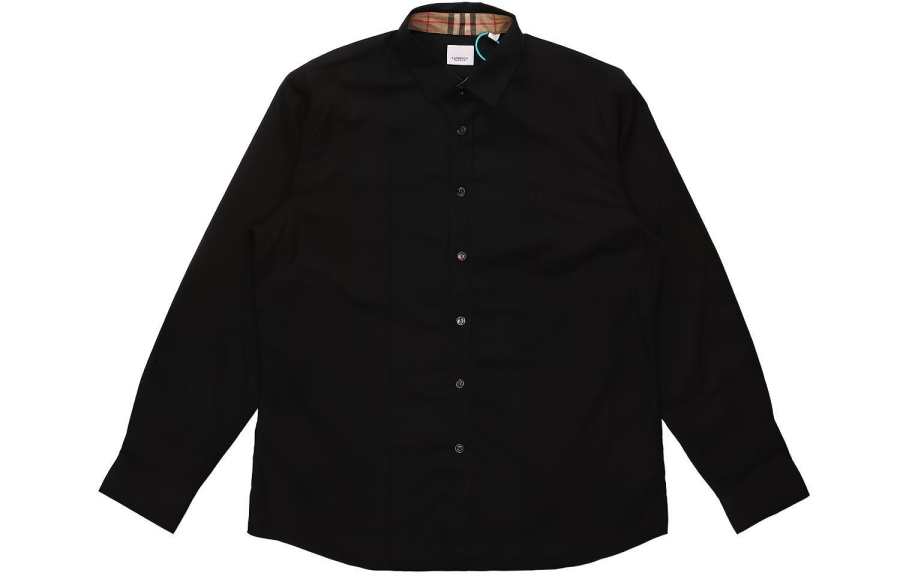 Burberry Slim Fit Monogram Motif Stretch Cotton Poplin Shirt