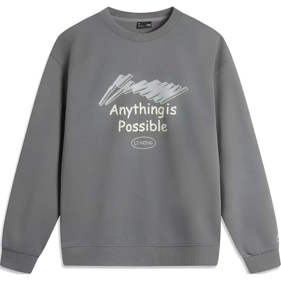 Li-Ning Li Ning Sports Life Collection Sweatshirt Men's Asphalt Gray