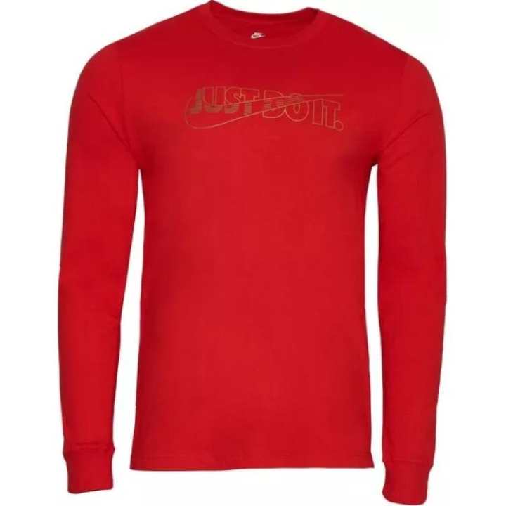 Nike Nike T Shirts Men's Red Crew Neck Moderate Straight Fit