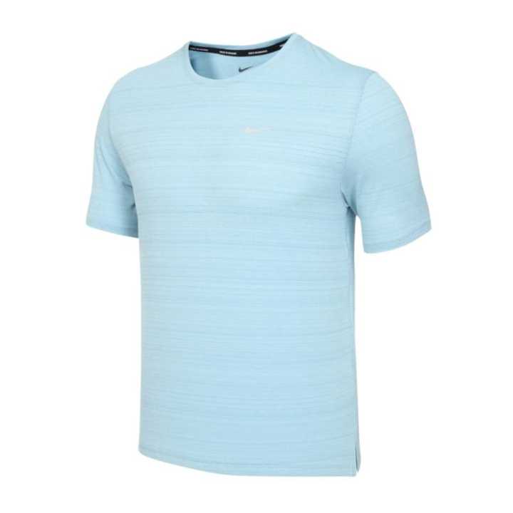 Nike Nike T Shirts Men's Blue Crew Neck Moderate Straight Fit