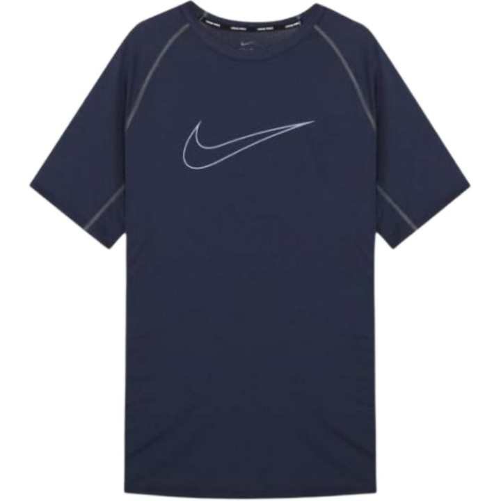 Nike Nike T Shirts Men's Dark Blue Crew Neck Moderate Straight Fit