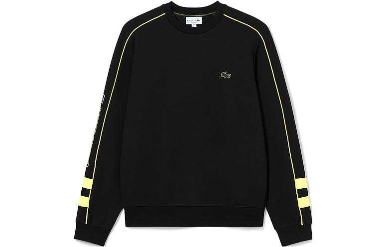 LACOSTE Sweatshirts Men's Black Crew Neck Moderate Other