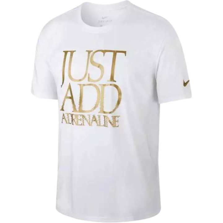 Nike Nike T Shirts Men's White Crew Neck Moderate Straight Fit