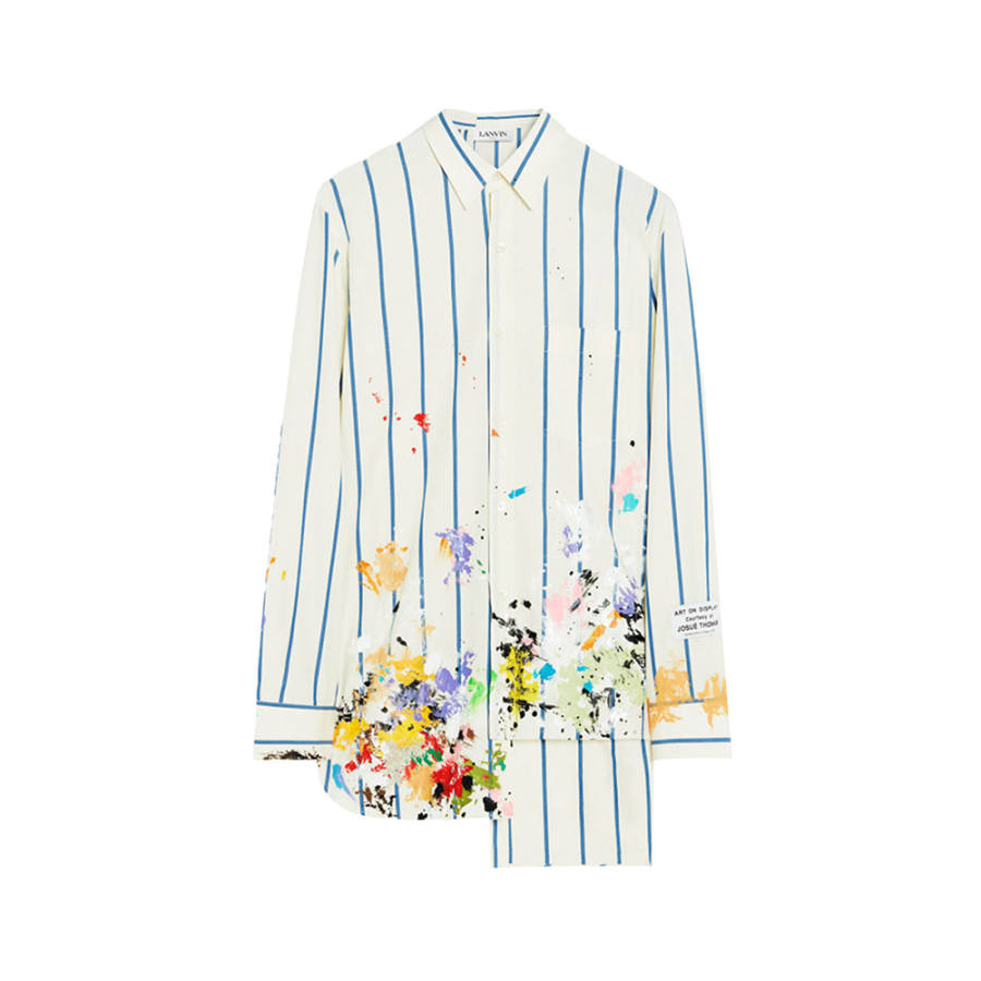 Lanvin Lanvin X Gallery Dept. Patchwork Shirt With Paint Marks