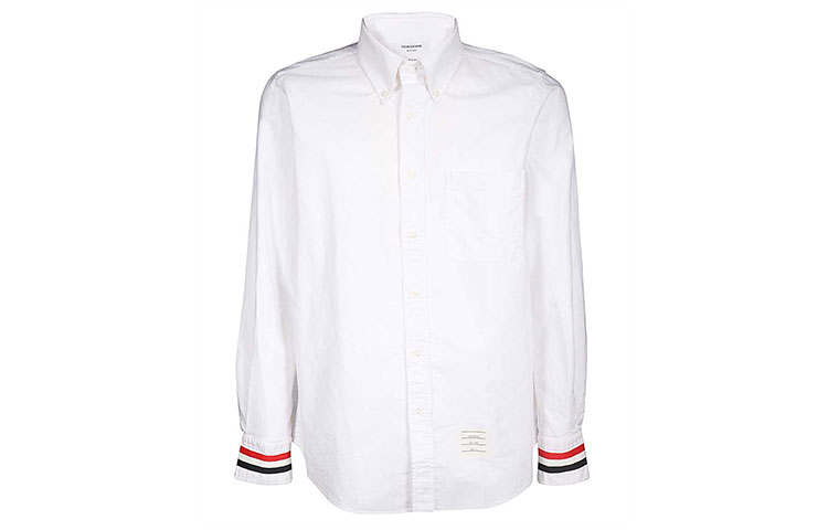 THOM BROWNE Grosgrain trim Long sleeve Shirt