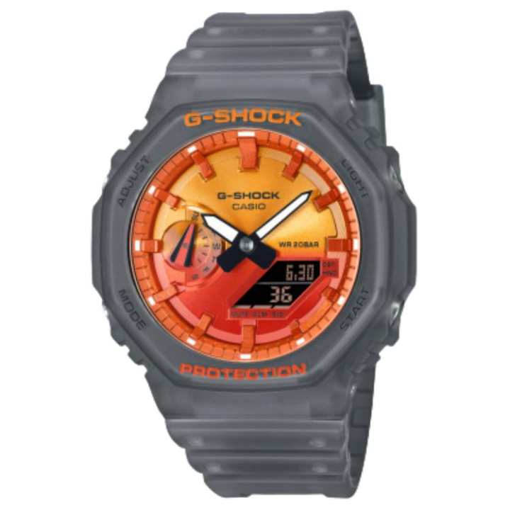 CASIO CASIO 2100 Collection 200m Waterproof Quartz Movement Resin Strap Watch Unisex Orange Watch Dial