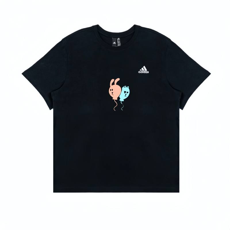 Adidas Adidas T Shirts Unisex Black Crew Neck Moderate Straight Fit