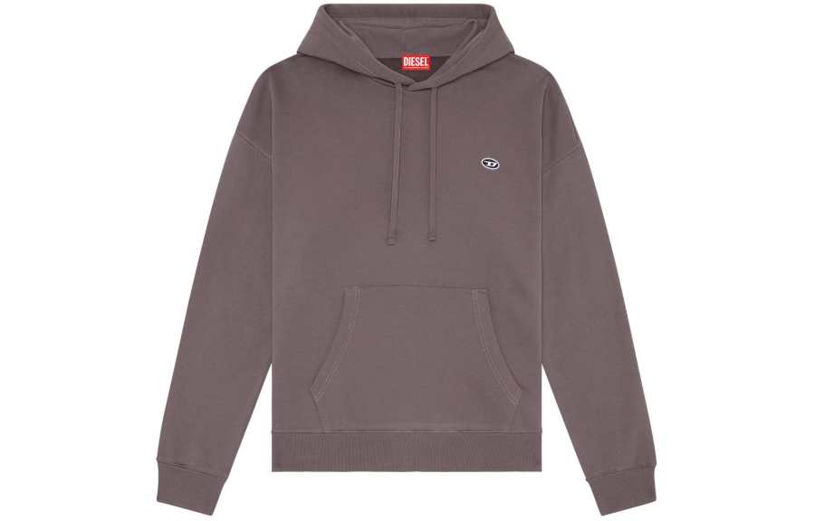 DIESEL Sweatshirts Men's Gray Hooded Moderate Regular