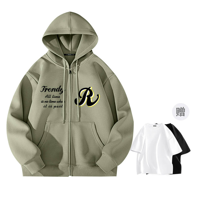 MINISO Sweatshirts Unisex Hooded Moderate Cardigan
