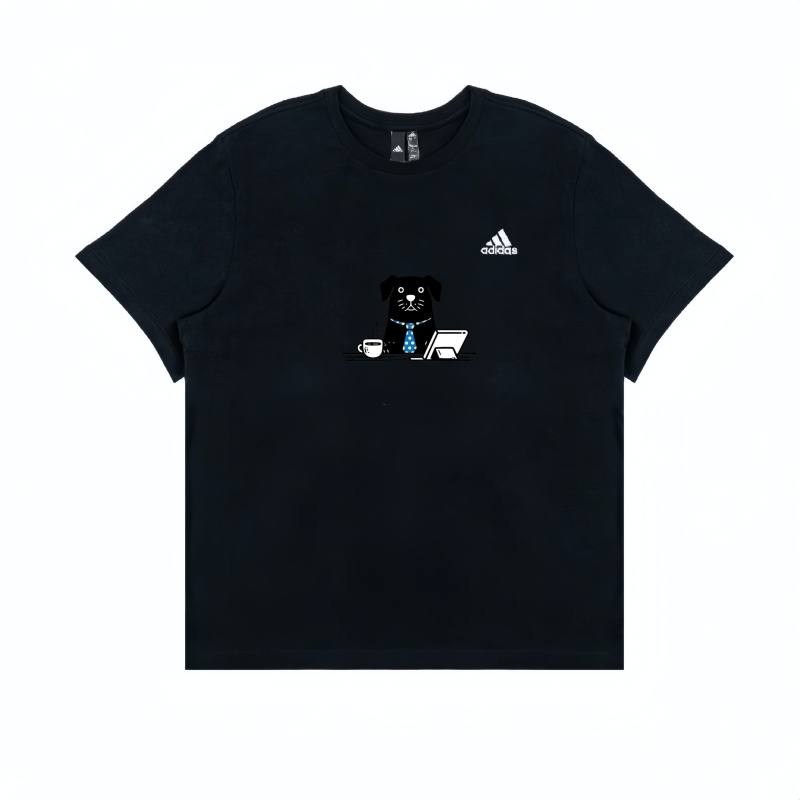 Adidas Adidas T Shirts Unisex Black Crew Neck Moderate Straight Fit