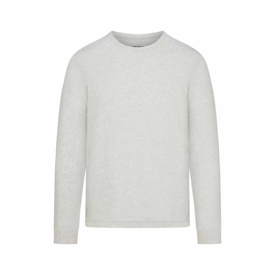 Skims FW24 MENS CLASSIC LONG SLEEVE T SHIRT T Shirt Unisex GREY/Light Gray